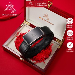 Dây Nịt Nam Da Bò Cao Cấp Hàng Hiệu POLO MEISDO Khóa Tự Động( Da Thật 100%) PL65