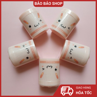 Tăm bông kichilachi - Hộp 200 que tăm bông thân giấy cho bé sơ sinh hình chú lợn con