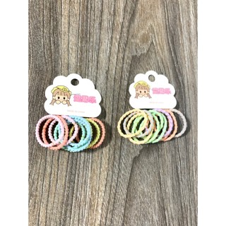 Set 10 dây chun buộc tóc 2cm nhiều màu sắc không làm đau cho bé