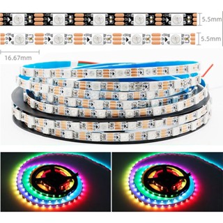 ĐÈN LED FULL MÀU WS2812B ARGB NEOPIXEL 60LED/MÉT 90LED/MÉT MỎNG 5.5MM 5050 5V DÀI 1 MÉT