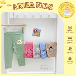 Quần Dài Thun Lạnh MIMONRI Có Túi Họa Tiết Con Vật Dễ Thương - Quần Bom Chất Xô Muslin Cho Bé Hàng Loại 1