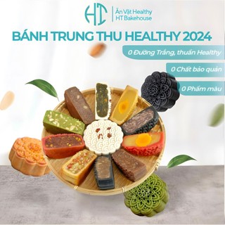 Bánh trung thu healthy, bánh trung thu ít ngọt cho người ăn kiêng làm từ bột nguyên cám 150gr đầy đủ hương vị