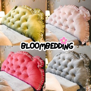 Gối Tựa Đầu Giường Hoàng Gia Viền Bèo Nhập Khẩu - Lõi Bông Trắng Cao Cấp - Dài 1m5 / 1m8 - Gối Trang Trí Dựa Lưng