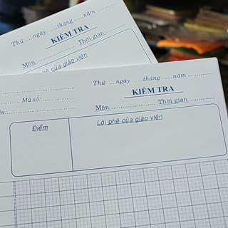 Xấp 20 tờ giấy kiểm tra 4 ô li 100gsm