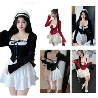Set áo tiểu thư tdv&& và chân váy taffa xinh