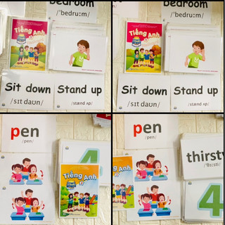 Thẻ flashcard tiếng anh i-learn smart start lớp 1, 2, 3, 4, 5 in 2 mặt có phiên âm