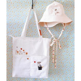 Túi Tote Canvas Thêu Vô Diện cute
