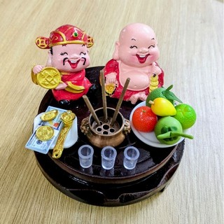 Bàn thờ thần tài thổ địa mini may mắn tài lộc trang trí bàn làm việc