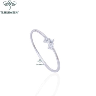 Nhẫn bạc nữ TLEE tim tiny mảnh đính đá lấp lánh TLEE JEWELRY A0126