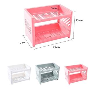 Kệ đựng đồ đa năng 2 tầng, kệ nhựa mini để bàn