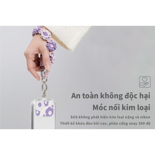 Devilcase Dây đeo điện thoại cầm tay bằng hoa đan thủ công (Kèm Thẻ gắn dây đeo điện thoại)