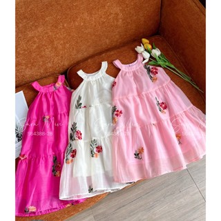 Váy cổ yếm thêu hoa s6438 -zun kids