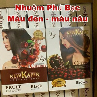 Nhuộm thảo dược phủ bạc màu nâu và màu đen new kafen 500mlx2