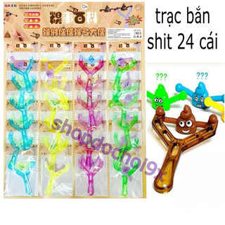 Vỉ 24 cái trạc bắn shit giả , đồ chơi chọc ghẹo