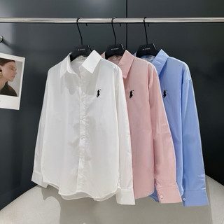 Áo sơ mi nữ thêu ngựa ralph lauren slim fit knit cotton hàng xuất dư xịn cotton pha lụa dày dặn mềm mại đanh chất 2024