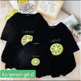 áo LEMON quả chanh GIÁ SĨ, áo thun quả chanh, áo gia đình 3/4/5 người chất cotton mịn mát giá sĩ