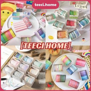 Cuộn Băng Keo Washi Tape Mini 5mm DIY Trang Trí Bullet Journal Nhật Ký Sổ Lưu Niệm Album Ảnh DIY TEECI D065
