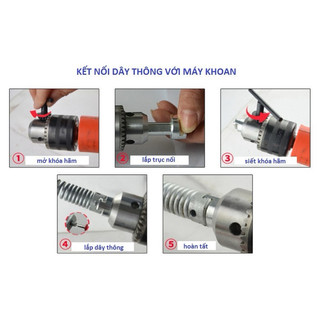 Đầu kết nối máy khoan phi 16