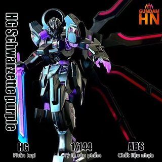 Bộ Giáp Di Động Gundam Phù Thủy từ Thủy Thủ - HG 1/144 Gundam Schwarzette [Màu Tái Lưu Thông/Tím Neon]