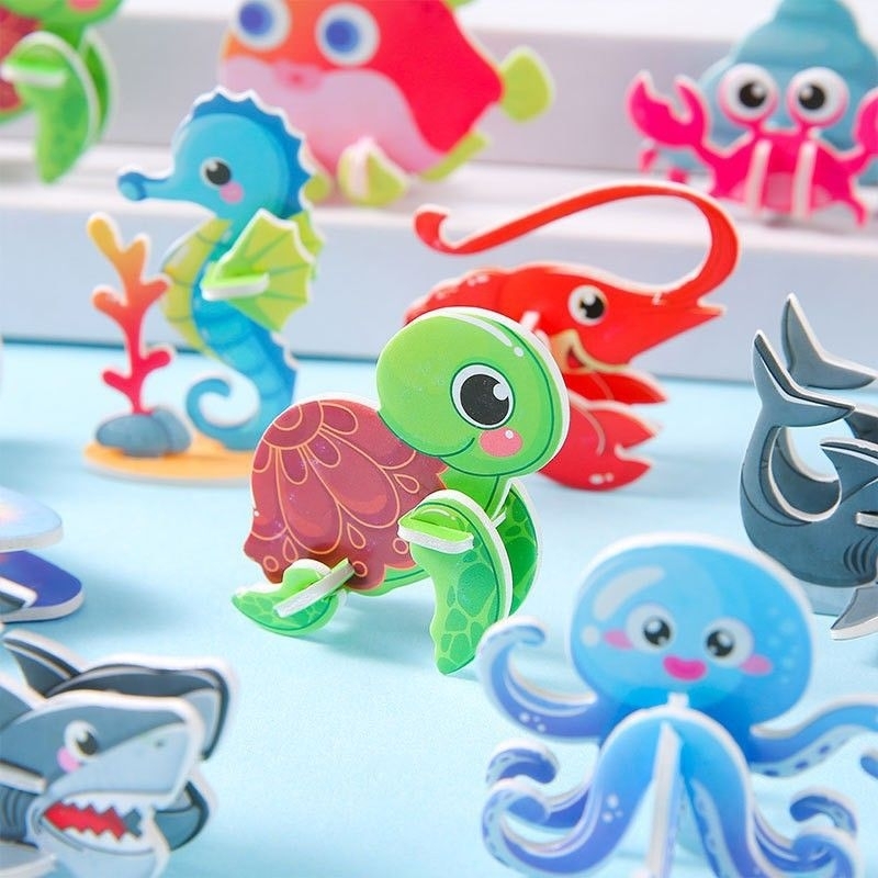 Đồ chơi cho bé lắp ráp mô hình giấy 3D mini