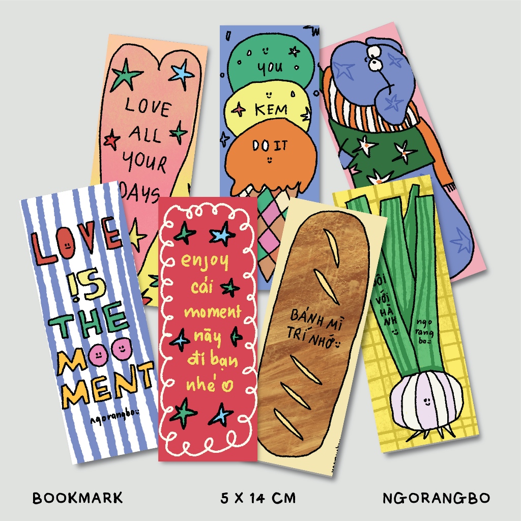 Bookmark Giấy, Thẻ Đánh Dấu Sách - ngorangbo.artwork