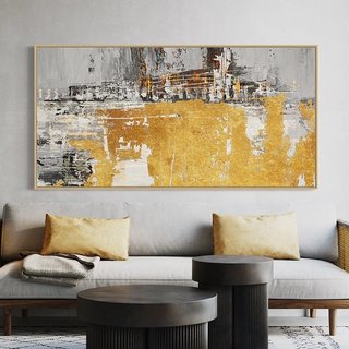 Combo 2 tranh trừu tượng theo yêu cầu 70 x 40 cm