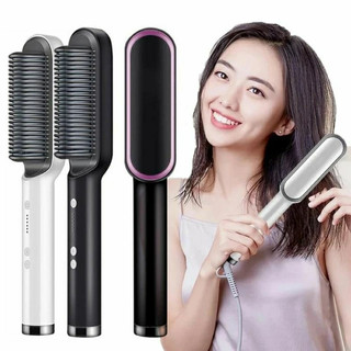 Lược điện chải tóc tạo kiểu 3in1 đa năng, kiêm máy uốn duỗi, ép tóc tạo kiểu rất tiền lợi và dễ sử dụng 2024