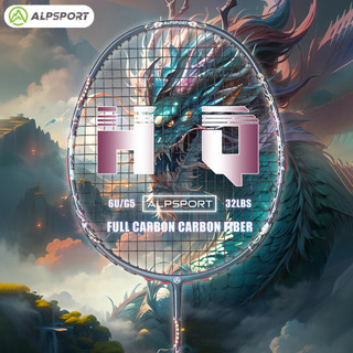  ALPSPORT HQ 6U Công Thủ Mạnh Full Carbon T1100 Raket Cầu Lông Tấn Công Max16KG Sơn Graffiti Nhật Bản Kèm Túi ALP Yonex 