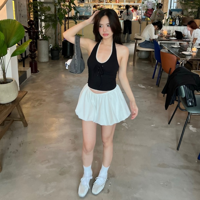 MÌ - ÁO KIỂU PHỐI REN - GAMI TOP