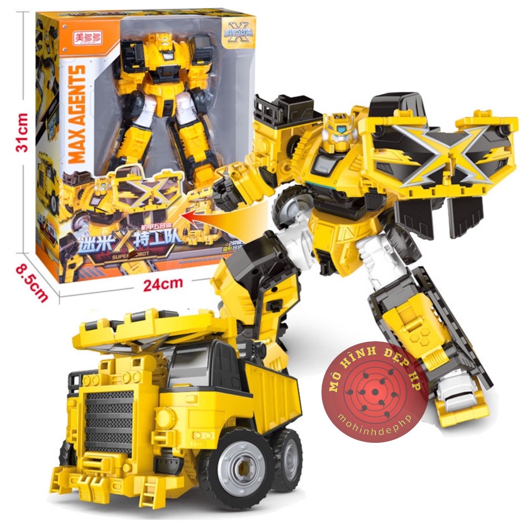 Lực lượng nhí x Miniforce x Pentatron Robot biến hình xe hơi BIỆT ĐỘI SIÊU NHÂN NHÍ Max Bolt Bot Ran
