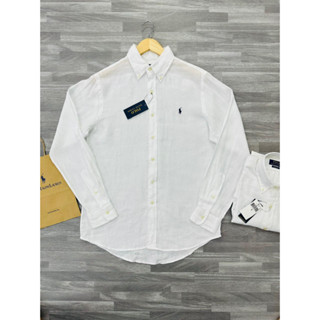  Áo Sơ mi ralph lauren vải linen cao cấp sơ mi nam 