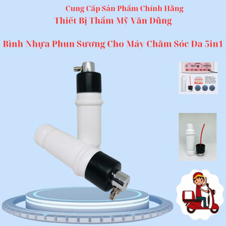 Bình nhựa phun sương cho máy chăm sóc da 5in1, máy hút mụn alkato bình phun oxy thay thế.