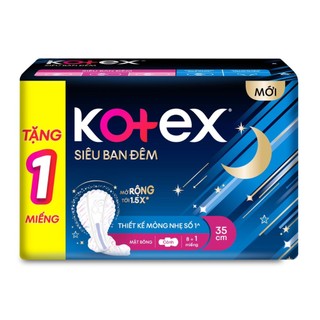 Combo 2 gói bvs kotex gồm 1 gói hàng ngày kháng khuẩn 20m + 1 gói đêm 35cm 8 miếng