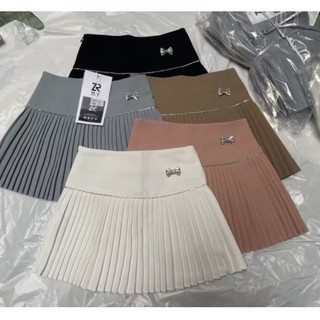 Chân váy xếp ly cạp nơ viền hàng QC