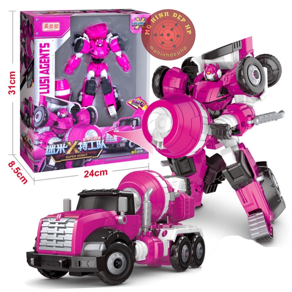 Lực lượng nhí x Miniforce x Pentatron Robot biến hình xe hơi BIỆT ĐỘI SIÊU NHÂN NHÍ Lucy Bolt Bot Ra