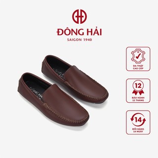 Giày Lười Nam Đông Hải thiết kế Driving Shoe da bò cao cấp - G2282