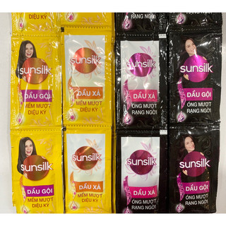 Dây 10 gói dầu gội, dầu xả sunsilk
