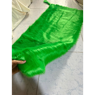 Thảm Lông Trải Bàn Trang Điểm - Thảm Lông Màu Xanh Lá