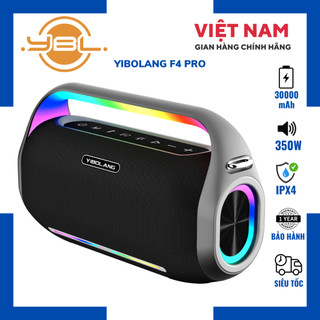 Loa karaoke yibolang f4 pro kèm 2 micro không dây, công suất 350w bluetooth 5.3, sạc nhanh 65w