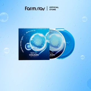  Phấn phủ Farmstay Collagen UV Pact 13 màu Light Beige SPF50 + / PA +++ 12g x 2