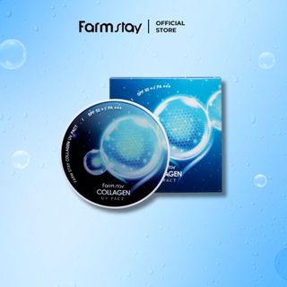  Phấn phủ Farmstay Collagen UV Pact 21 Màu Beige SPF50 + / PA +++ 12gx2