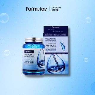 Tinh chất (Ampoule) Collagen thủy phân Chống Lão Hóa Da - Farm Stay Collagen & Hyaluronic Acid All-In-One Ampoule 250ml