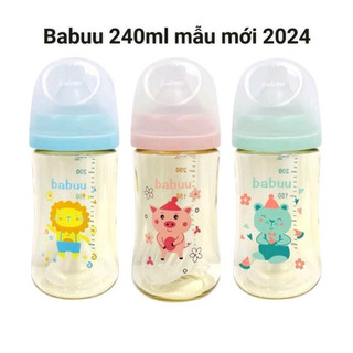 Bình sữa Babuu Bình sữa ,Babuu cổ rộng PPSU  (Tặng thêm quà núm ty tổng nhận 3 núm )