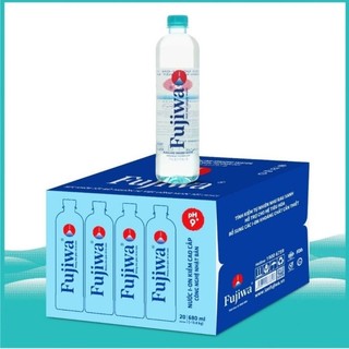  Nước uống ion Kiềm Fujiwa PH9+ Chai 680ml   thùng 20 chai   