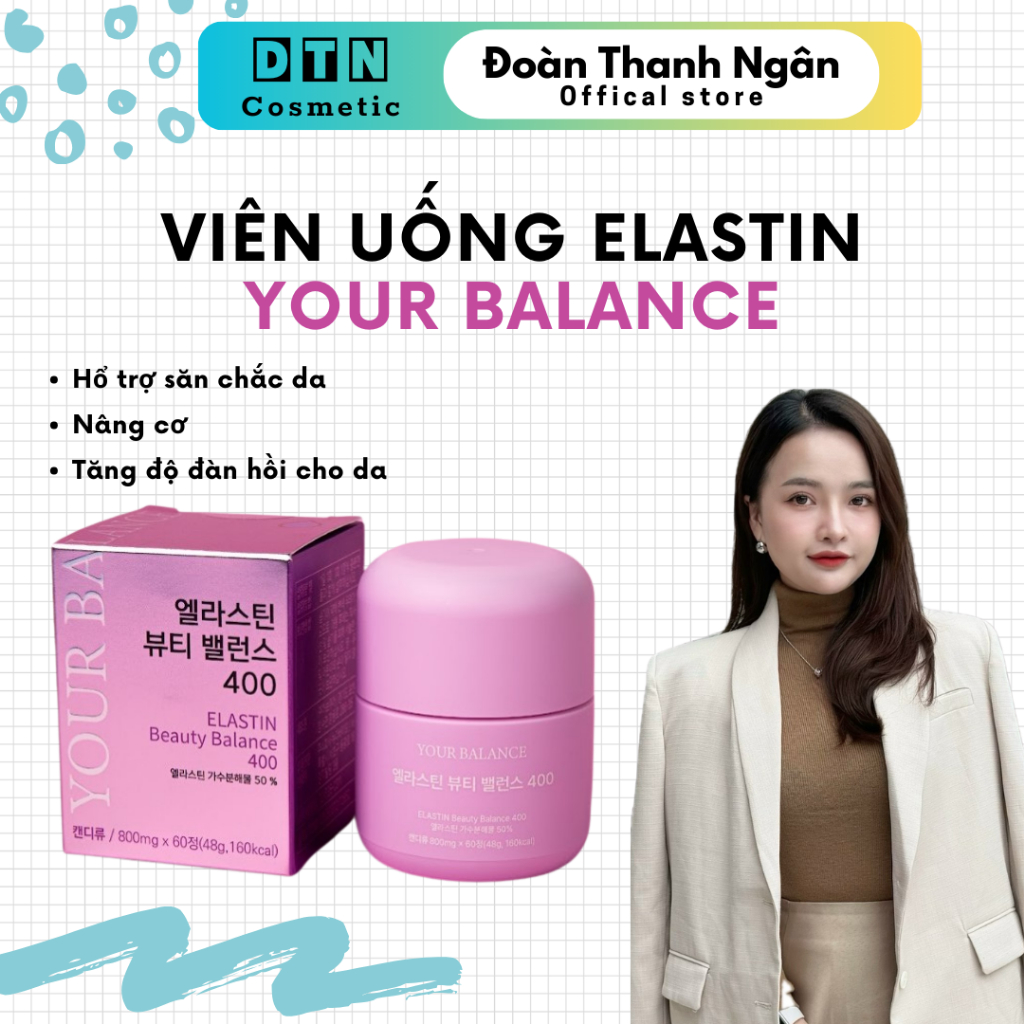 [ CHÍNH HÃNG ] Viên uống Elastin Your Balance 48000mg (Full hộp 60 viên)