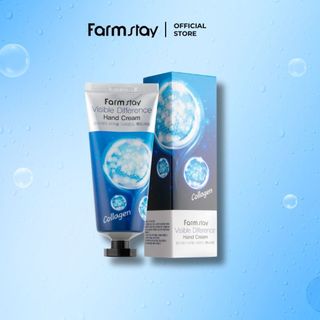 Kem Dưỡng Da Tay Trắng Mịn Farmstay Visible Difference Hand Cream Collagen100gr