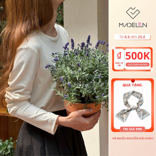 Áo Thun Dài Tay Nữ Thu Đông Special Tee MADELEN Thiết Kế Hình Thêu Nhỏ Nhắn Vải Gân Tăm Co Giãn Thoải Mái