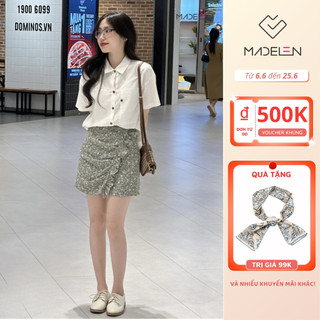 Chân váy floral dáng chữ A mix bèo MADELEN