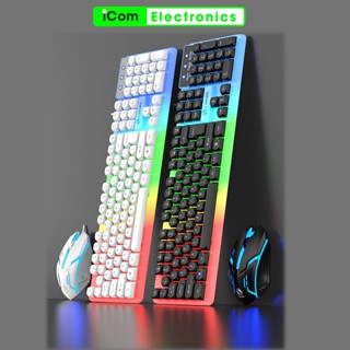 Bàn Phím Giả Cơ Kèm Chuột Máy Tính Có Dây Combo GTX350 Fullsize 104 Phím Có Đèn Led Bật Tắt