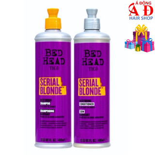 BỘ DẦU GỘI XẢ TIGI BEDHEAD SERIAL BLONDE RESTORING PHỤC HỒI TÓC TẨY NHUỘM SÁNG 400ML*2